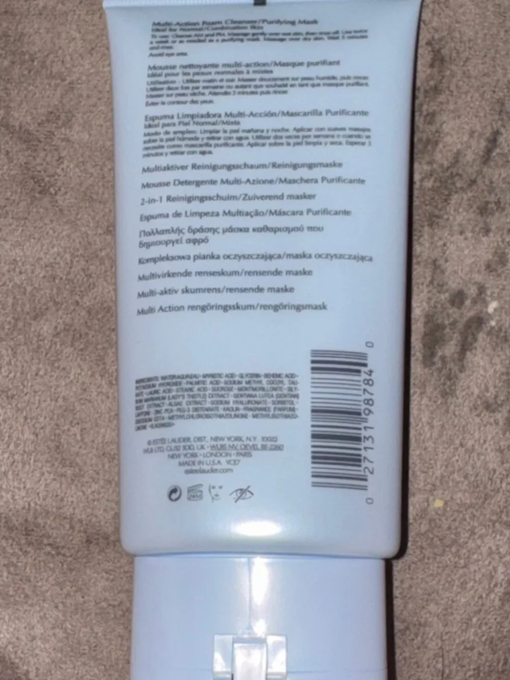 Estée Lauder Perfectly Clean Multi-Action Foam Cleanser Purifying Mask 5 oz NEW